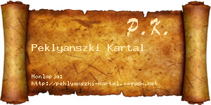 Peklyanszki Kartal névjegykártya
